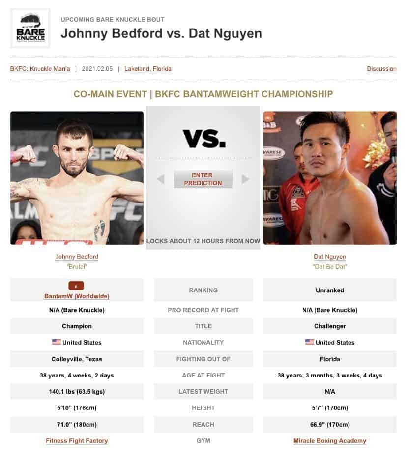 Dat Nguyen vs John Bedford
