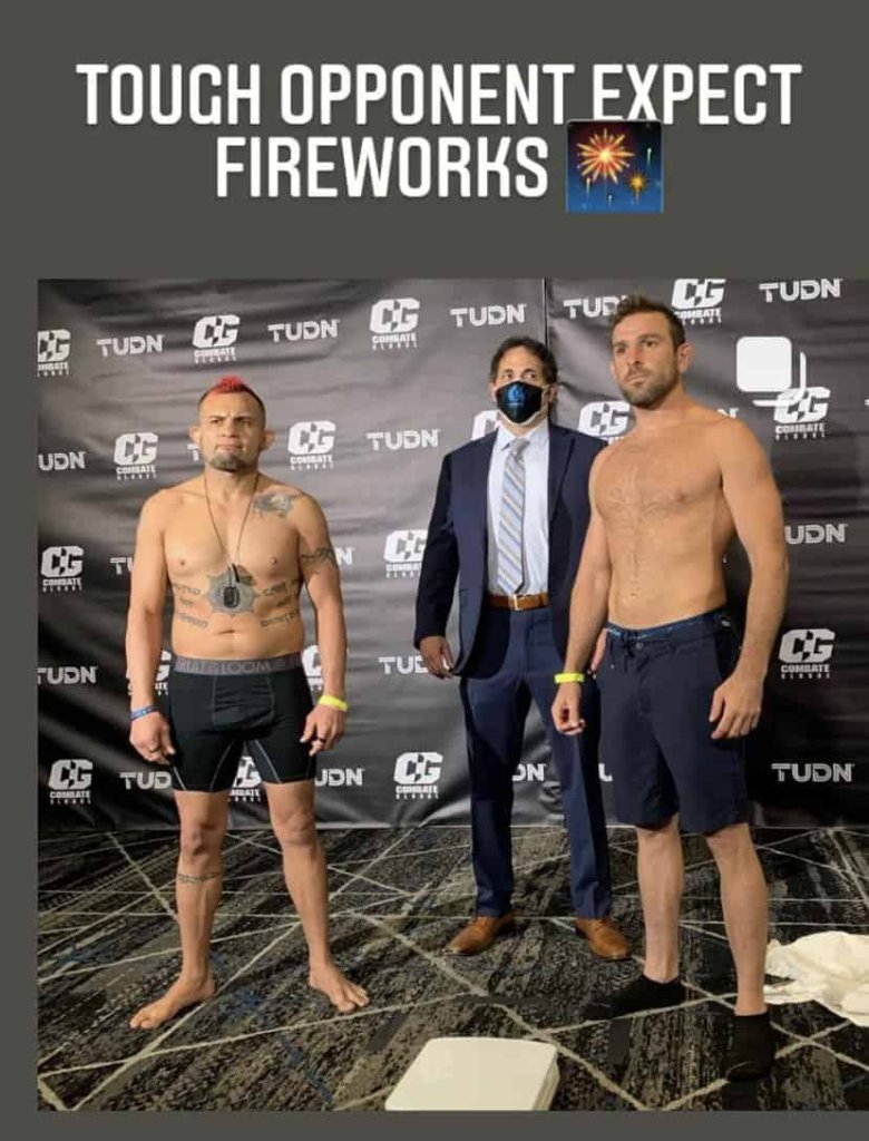 Pierre Daguzan Adam Martinez Face-offs at Combate Global, Miami Florida. 