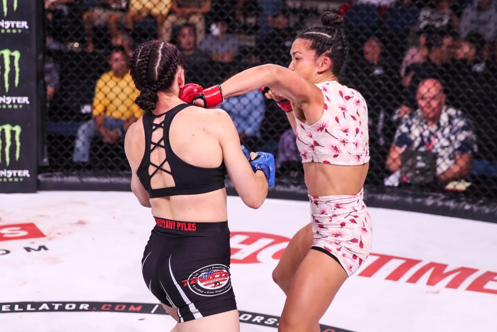 Sumiko Inaba punches her way to victory. Photo Courtesy of Lucas Noonan/BellatorMMA