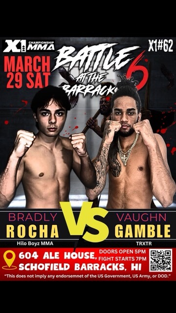 Bradley Rocha  vs. Vaughn Gamble
