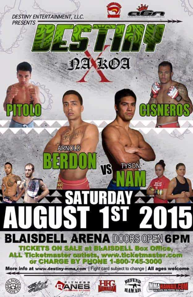 Live Local MMA in Hawaii Aug 1