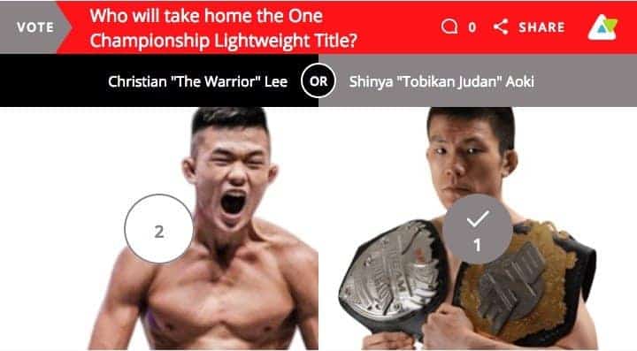 VOTE! Who do you think will win, Lee vs Aoki