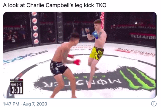Charlie Campbell leg kick