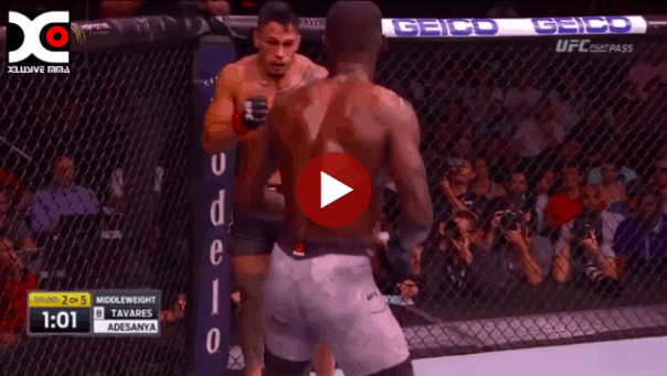 Brad Tavares vs Israel Adesanya fight highlights
