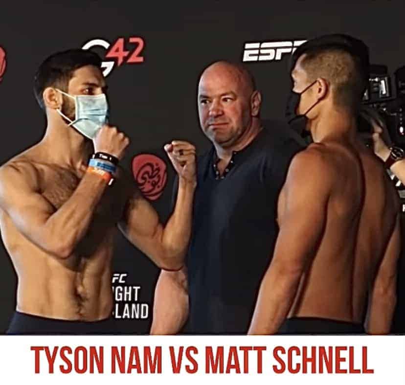 Hawaii MMA News Tyson Nam Matt Schnell face offs