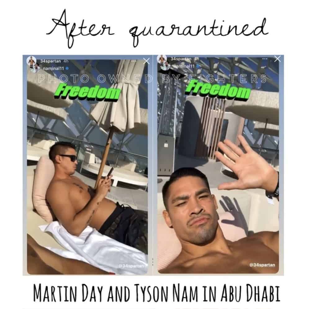 Hawaii MMA News : UFC Fighters Tyson Nam and Martin Day in Abu Dhabi