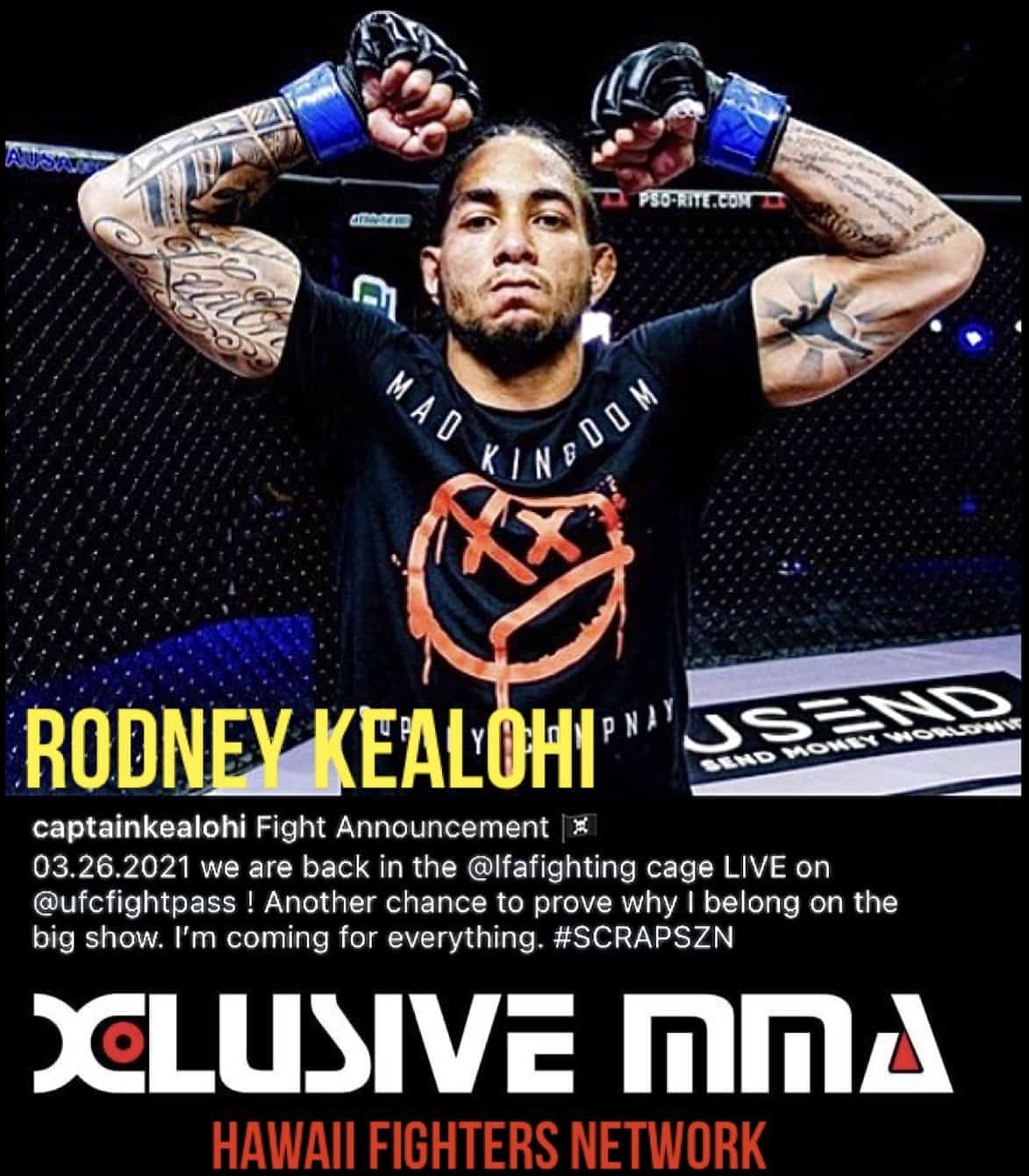 Hawaii MMA News: Rodney Kealohi upcoming bout in March