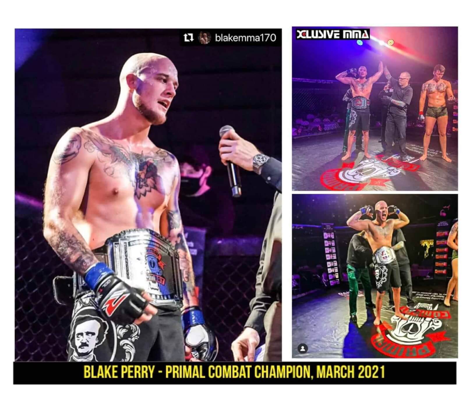 Primal Combat : Blake Perry brought the Primal Combat Championship Belt in Hawaii
