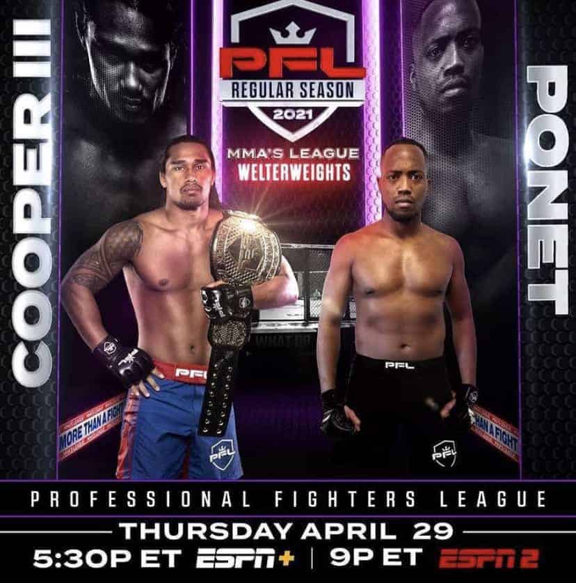 Ray Cooper iii opens PFL Season with Jason Ponet
