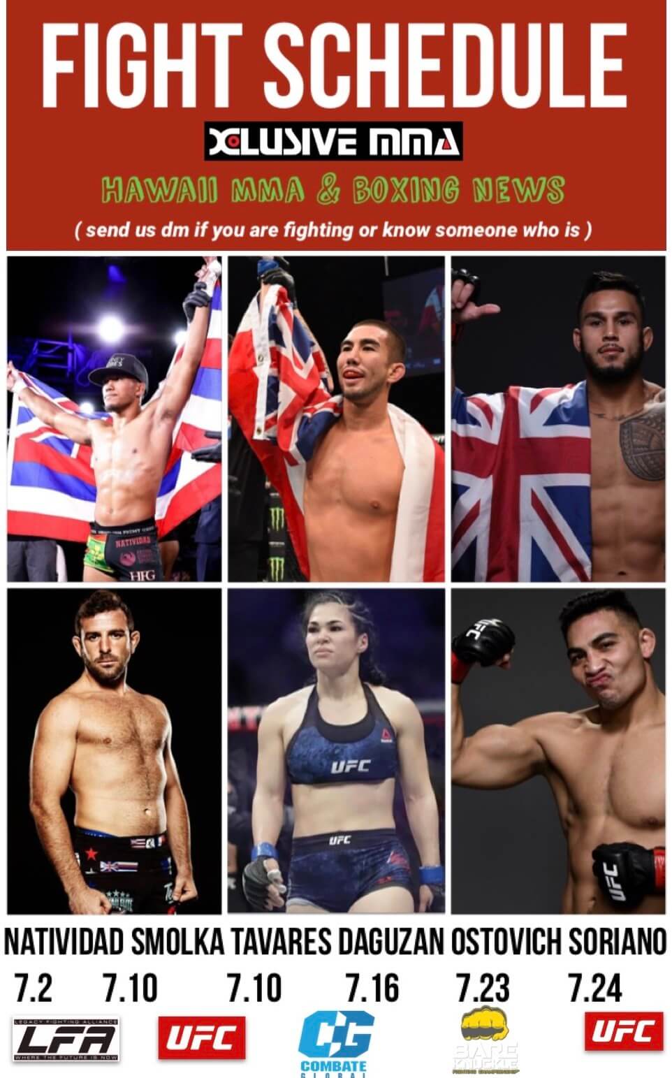 Hawaii MMA Fight Schdule