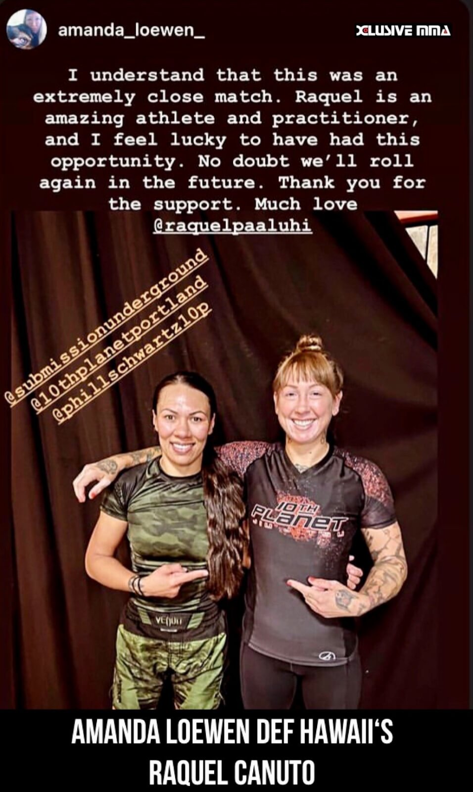 Hawaii's Raquel Canuto loss to Amanda Loewen