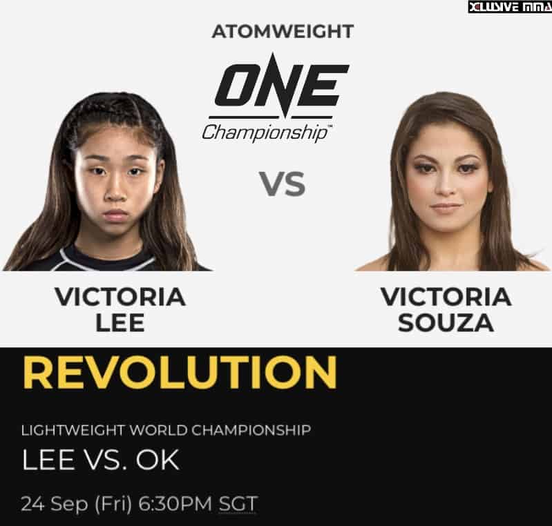 Victoria Lee will face Victoria Souza on Sep 24