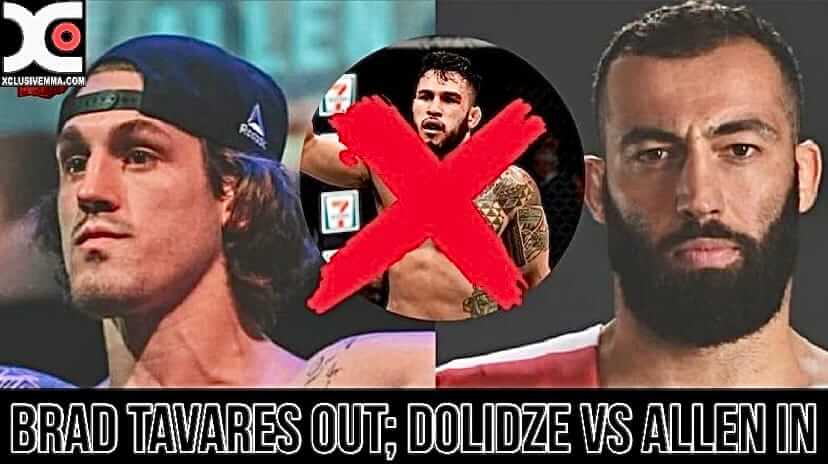 Brad Tavares out, Roman Dolidze