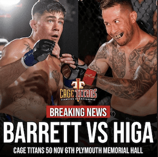 Spencer Higa vs Peter Barrett at Cage Titans 50 on November 6