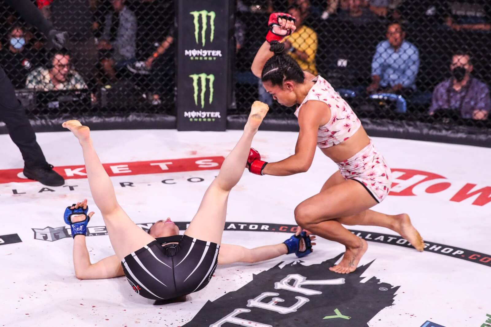 sumiko inaba pounded Pyles to the ground