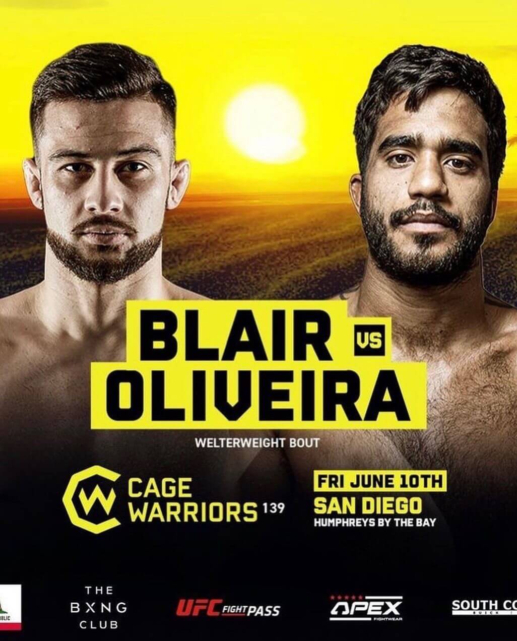 Cage Warriors 139: Kona Oliveira vs. Chasen Blair
