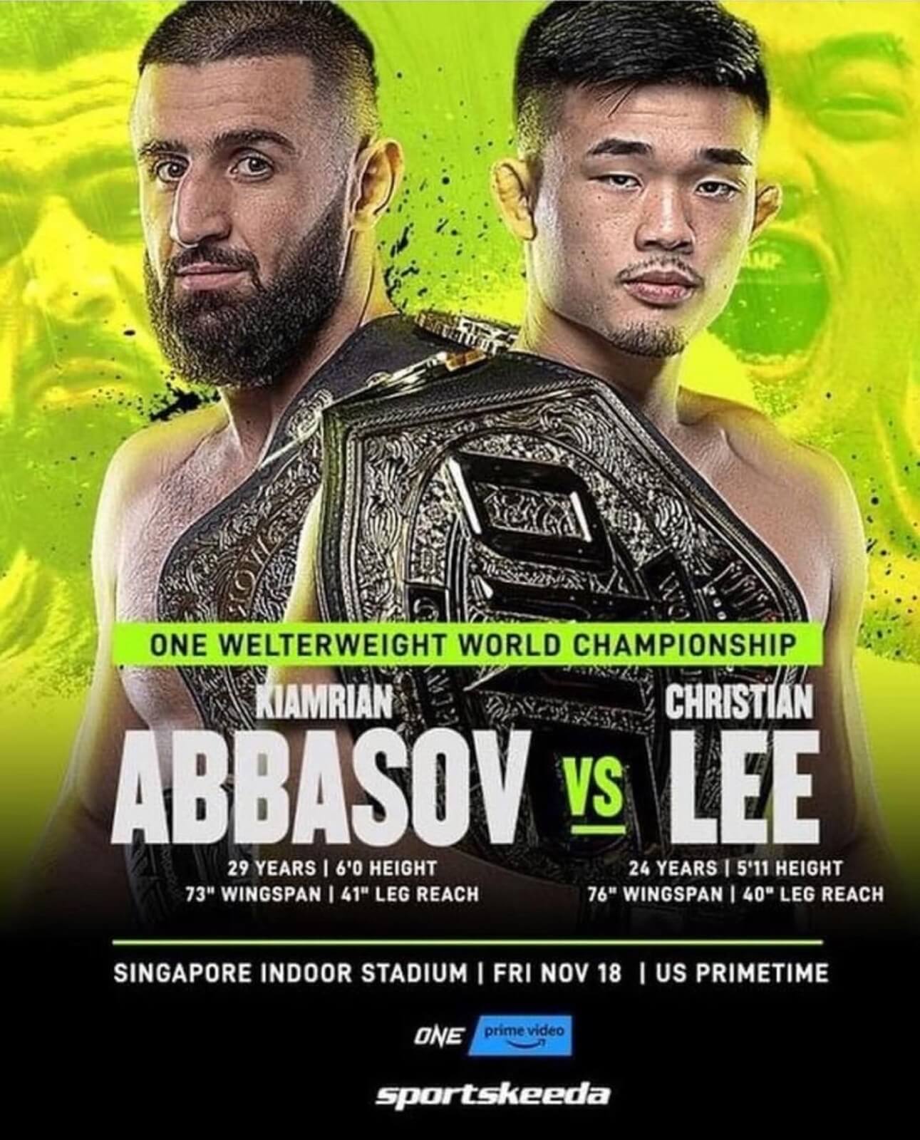 ONE on Prime Video 4: Abbasov vs. Lee